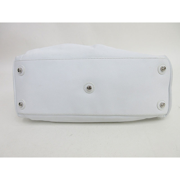 Christian Dior Letranto Chain Shoulder Bag Leather White - Picture 5 of 10